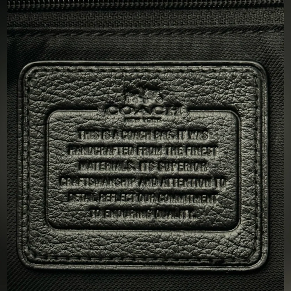 COACH MERCER SATCHEL BLACK LEATHER BAG - Picture 7 of 9